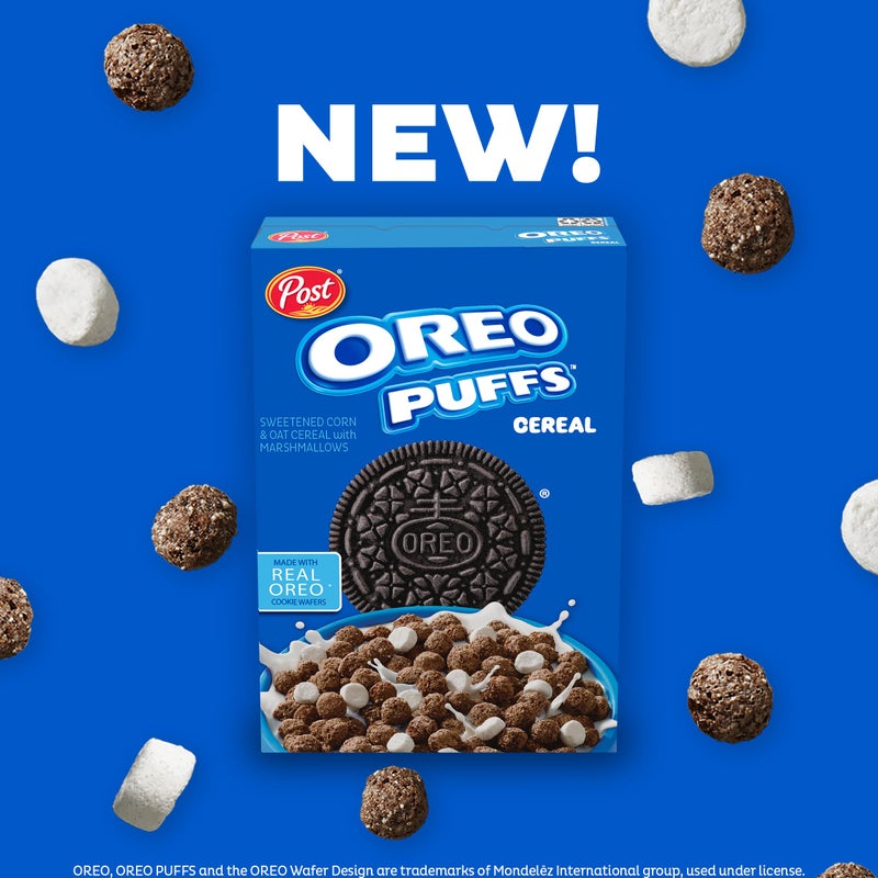 Post Oreo Puff Chocolate Breakfast Cereal, 10 oz Box - Image 2